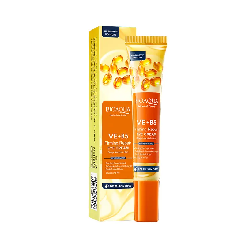 Vitamin E + B5 Firming Repair Eye Cream - Lightweight, Gentle, Daily Moisturizing Dark Circles Treatment for Puffiness, Eye Bags, Deep Nourishment, Hydration & Smooth Rough Skin