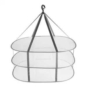 3-Tier Sweater Drying Rack Hanging Clothes Hanging Dryer Laundry Mesh Drying Rack, Foldable Clothing Dryer Racks