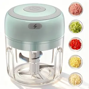 250ML USB Rechargeable Electric Meat Grinder & Vegetable Chopper, High Power Mini Food Processor, Food Grade Processor, Small Durable Design for Home Kitchen, Multifunctional Kitchen Appliances