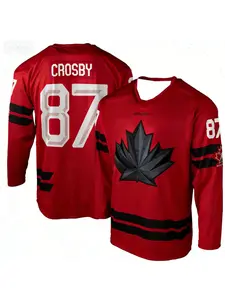 2026 New Arrival in Canada Ice Hockey Match Clothes McDavid Fan Special Ice Hockey Jersey Set Men's Long Sleeve Sports T-shirt