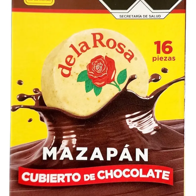 Mazapán covered in chocolate box of 16 pieces Snack Sweet Mazapán covered in chocolate box of 16 pieces Snack Sweet