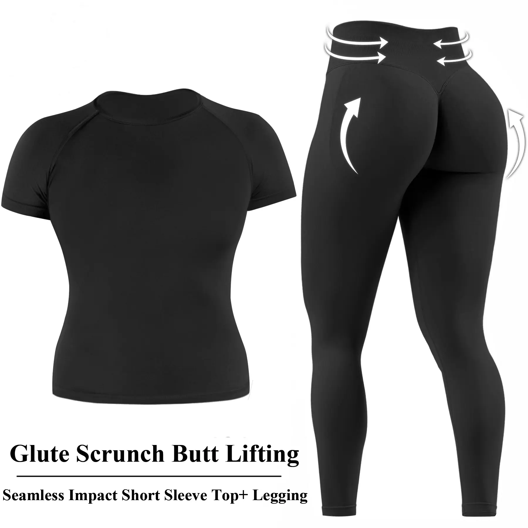 Black T-Shirt+Legging