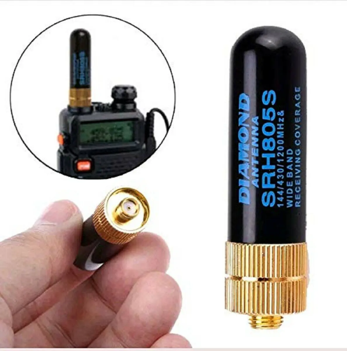 Diamond SRH805S SMA-F Dual Band Antenna Baofeng GT-3 UV-5R BF-888s Ham Radio