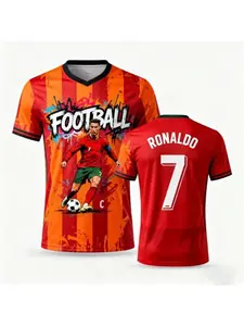 Ronaldo Commemorative Football Shirt, Match Training Uniform, Spring and Summer Sports Quick Drying, Unisex Clothing