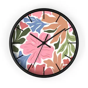 Modern Art Deco Wall Clock – Abstract Statement Home Decor (10x10