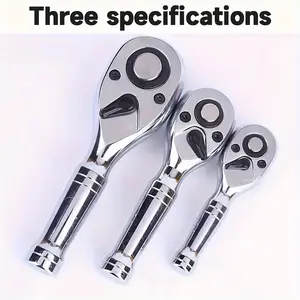 Quick Ratchet Wrench Short Handle 72 Teeth Auto Repair Tool Two Way Socket Head for Large Medium Small Fly Automatic Fast Ratcheting Wrench Durable Hand Tool for Car Maintenance DIY Automotive Repairs summerwins,summerwins