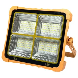 Portable LED Work Solar Light 100W 16500mAh 10000 LM with Stepless Brightness Job Site Battery Rechargeable LED Floor Light for Emergency Worklight for Hurricane Father's Day Gift