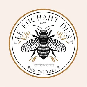 Bee Enchant’s Bee Goddess Custom Body Dusting Perfume Powder- Scented - Finely Milled powder Talc-Free Fragrance Vanilla Daily- Natural Shower Powder Cosmetic-body powder- perfume powder