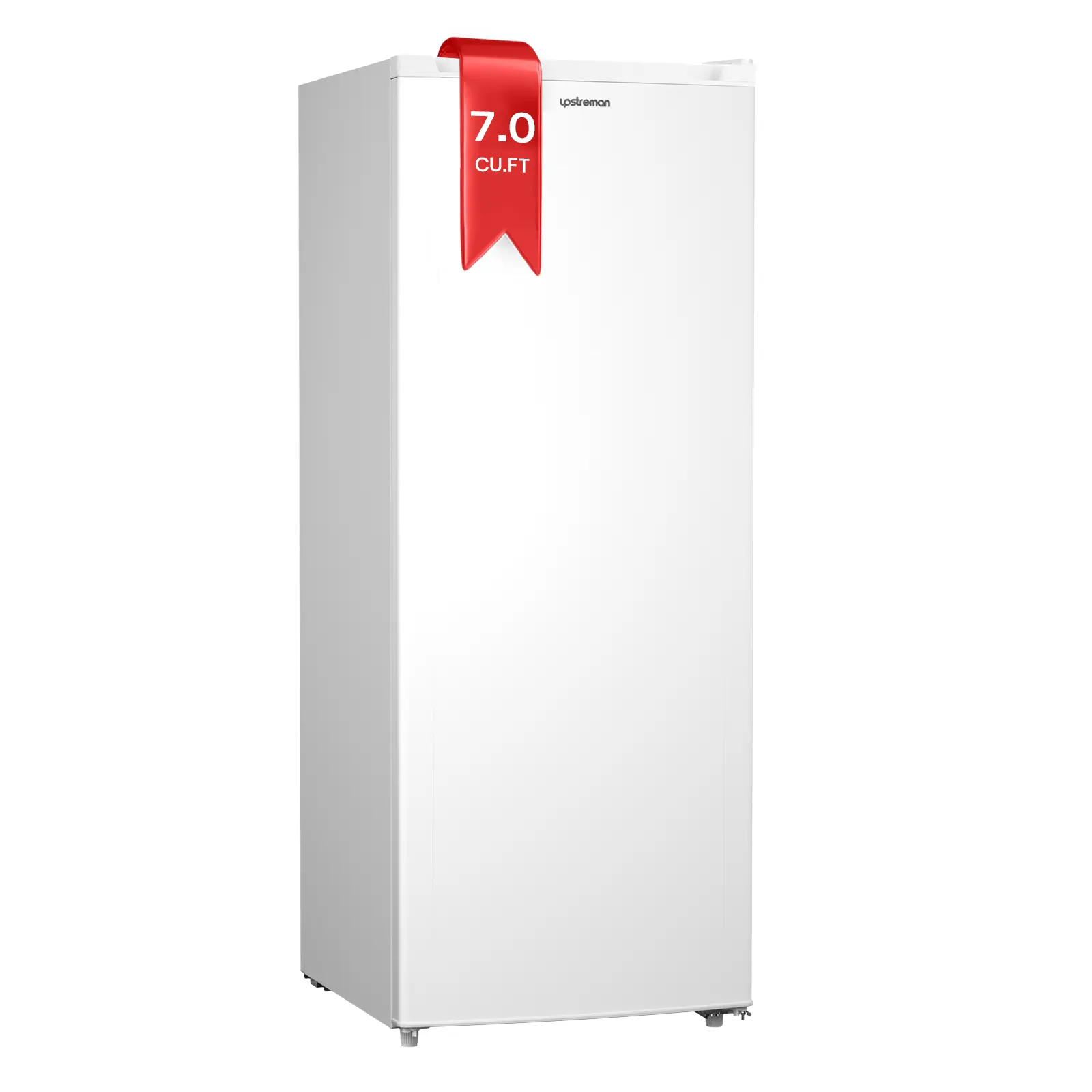 Upstreman 7.0 Cu.Ft Convertible Refrigerator Freezer - Multi-Temperature Mini-Fridge, Upright Model with 5 Adjustable Shelves, Reversible Door for Garage, Basement, Multi-Temperature Mini Freezers, UP70
