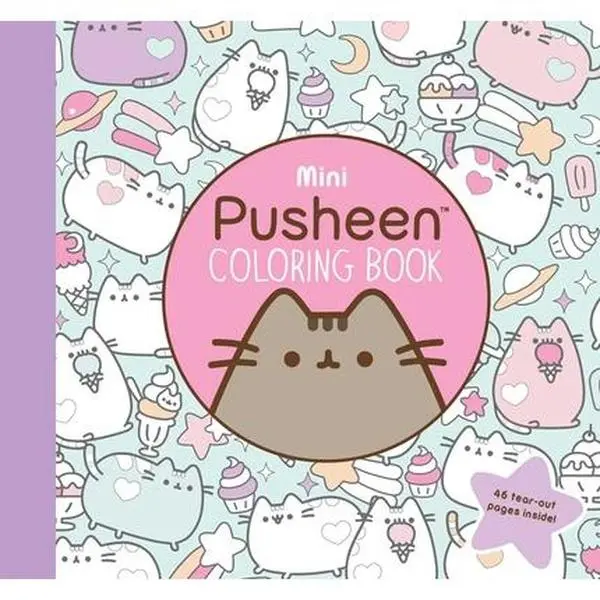 Cute Pusheen Book - Mini Pusheen Coloring Book Series by Claire Belton, Perforated Pages, Slim 0.3" Trade Paperback