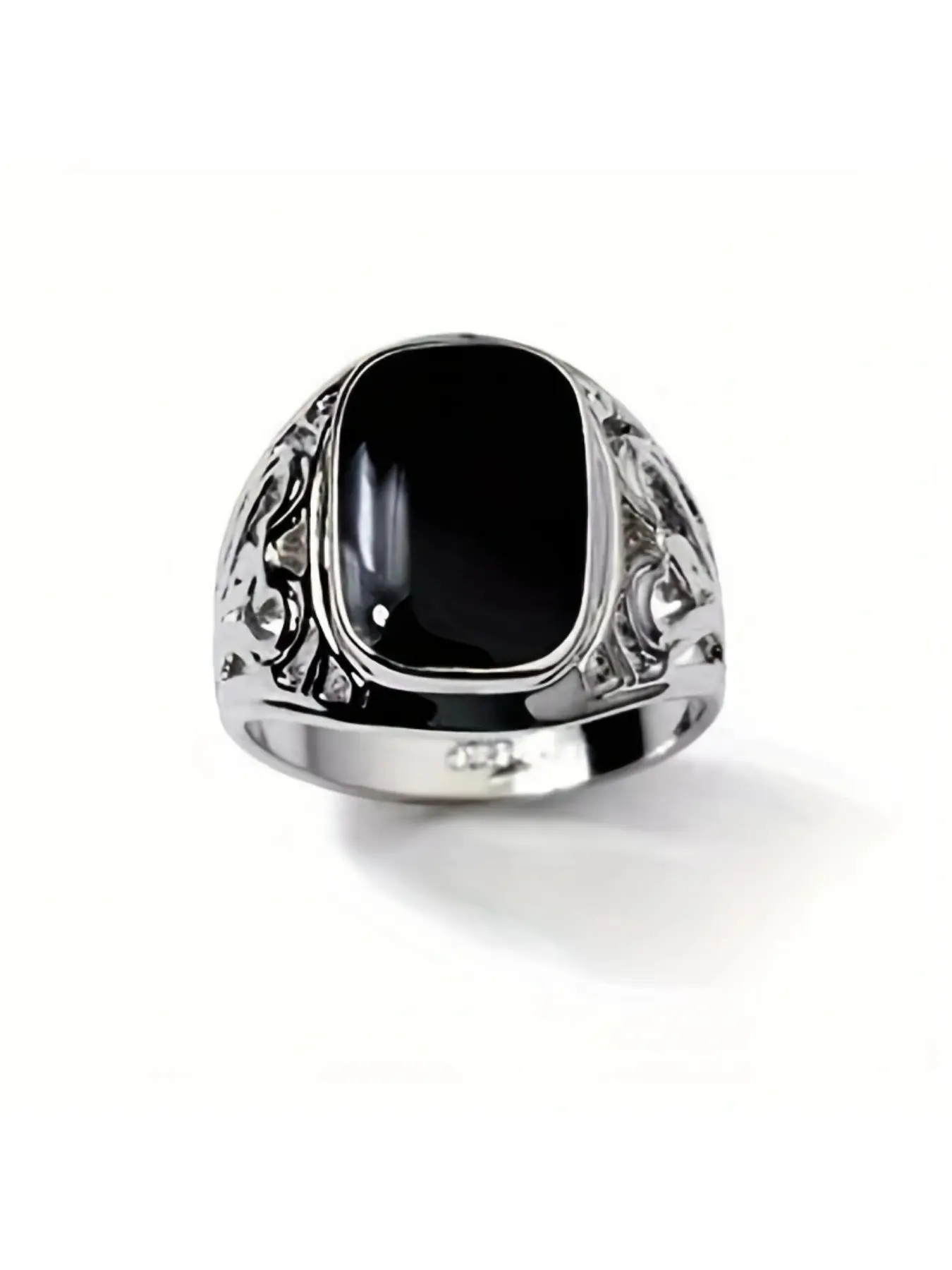 Men's Unique Design Mystical Hollow Side Turquoise Ring, Fashionable Versatile Everyday Wear Wedding Engagement Party Jewelry Gift, Mystical Rings, Mystery, 1pcs