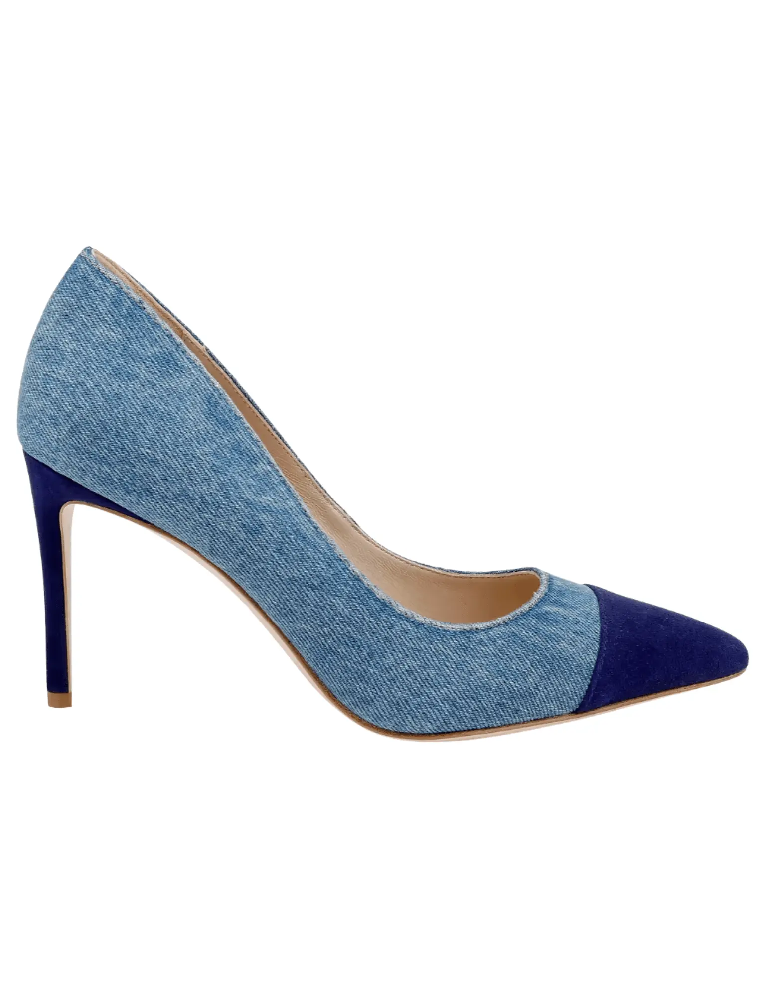 L'AGENCE Kendelle Denim Pump in Light Wash