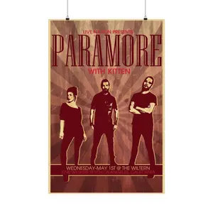 Vintage Paramore Wiltern Concert Poster - May 1, 2019 - Retro Band Art Print