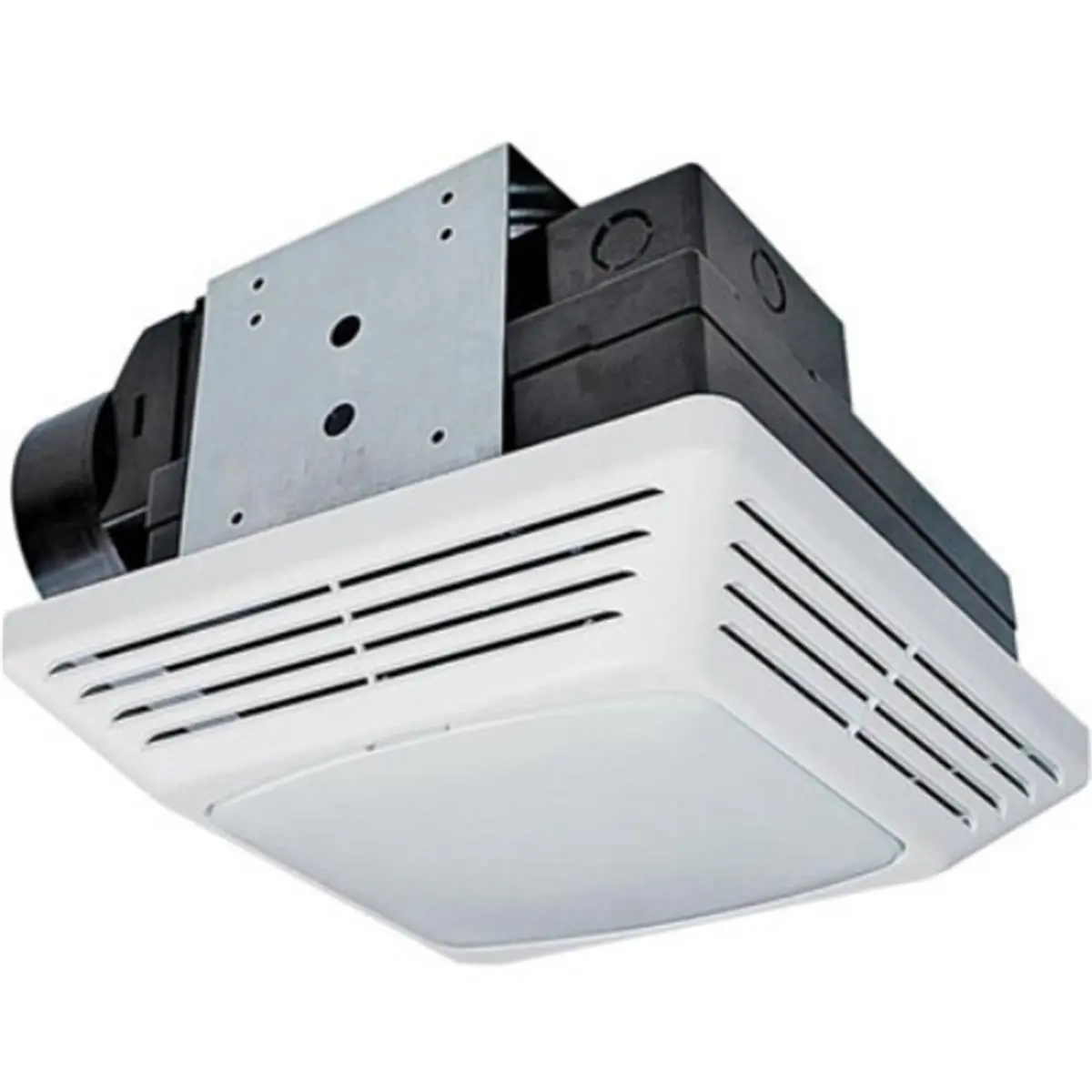 Air King Bath Fan - 70 CFM, Energy Star Rated, Energy Efficient, LED Light, 120 V, 4" Round Duct Size, 10-1/2" Grill Length, 5-3/4" Housing Height, 11.5" Length