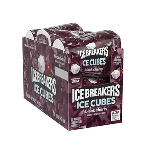Black Cherry Ice Breakers Ice Cubes Hard Candy - 6 Bottles, 40 Pieces Per Bottle