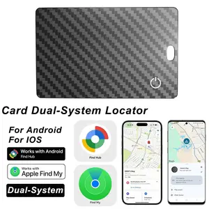2026 Dual System Smart Wallet GPS Tracker, Compatible with Apple Find My & Android, Rechargeable, Ip67 Waterproof, Global Tracking