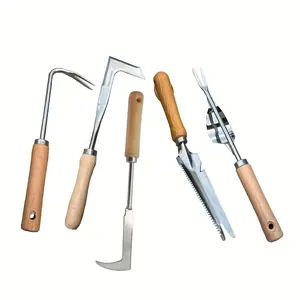 5 Piece Weeding Tool Set for Gardening, Garden Tools, Durable Ergonomic Handheld Root Puller and Rake, Ideal for DIY and Garden Use