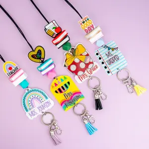 Back to School Teacher Lanyards - Personalized Lanyard with Name - Lanyard with Badge Holder - Affordable Teacher Gift