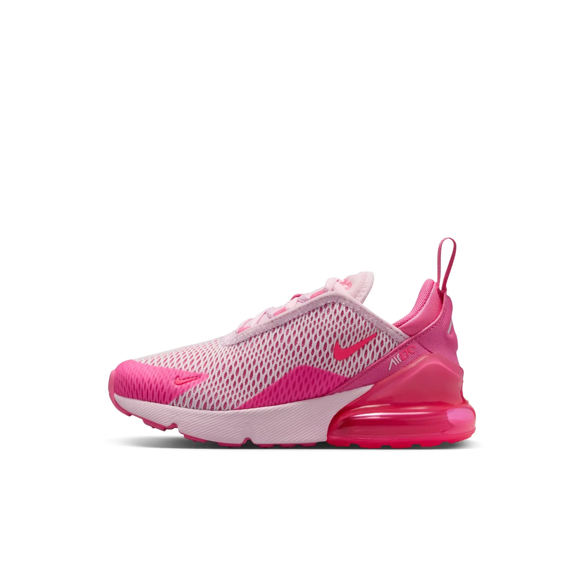 NIKE Air Max 270 BP Kids' Preschool Casual Athletic Trainers - Chunky Low-Top, Pink Foam, Max Air Cushioning, Foam Midsole, Future Youth Style, Laces, Round Toe