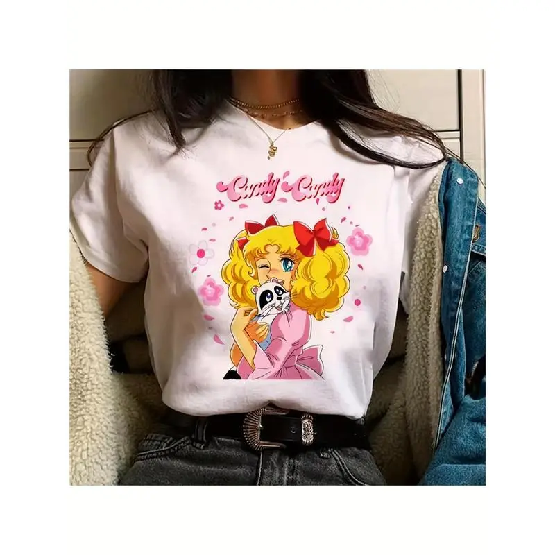 Candy Candy Anime T-Shirt – Unisex Cotton Graphic Tee, Retro Japanese Manga Sweatshirt,Hoodie Cute Kawaii Clothing, Vintage Anime Top, Gift for Anime Lovers