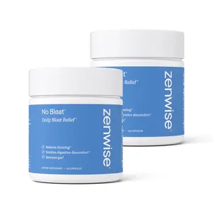 Zenwise No Bloat - Enzymes + Botanicals + Probiotics + for Fast Bloating and Gas Relief - 120 Count