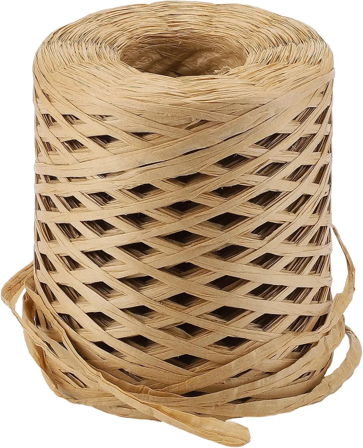 Raffia Ribbon Craft Twine, 262yd (787ft) Raffia Yarn for Lei Crochet Crafts, Gift Wrapping & Wedding Decorations