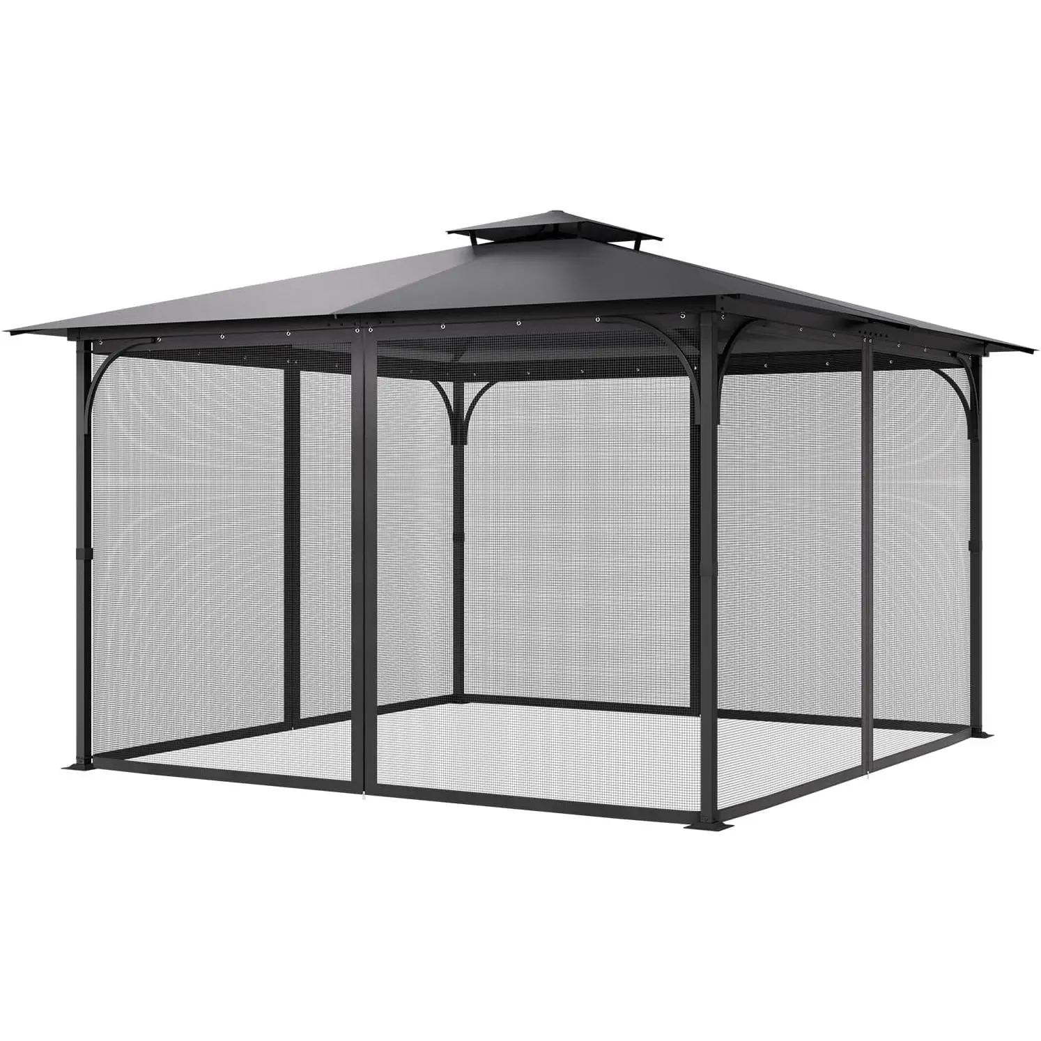 VEVOR Gazebo Netting 12x12ft 4-Panel Double Zipper