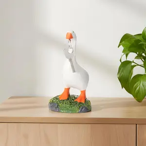 Charming Goose Resin Outdoor Statue, Garden Sculptures Statues, Porch Garden Patio Yard Lawn Decoration, Unique Gift for Family and Friends
