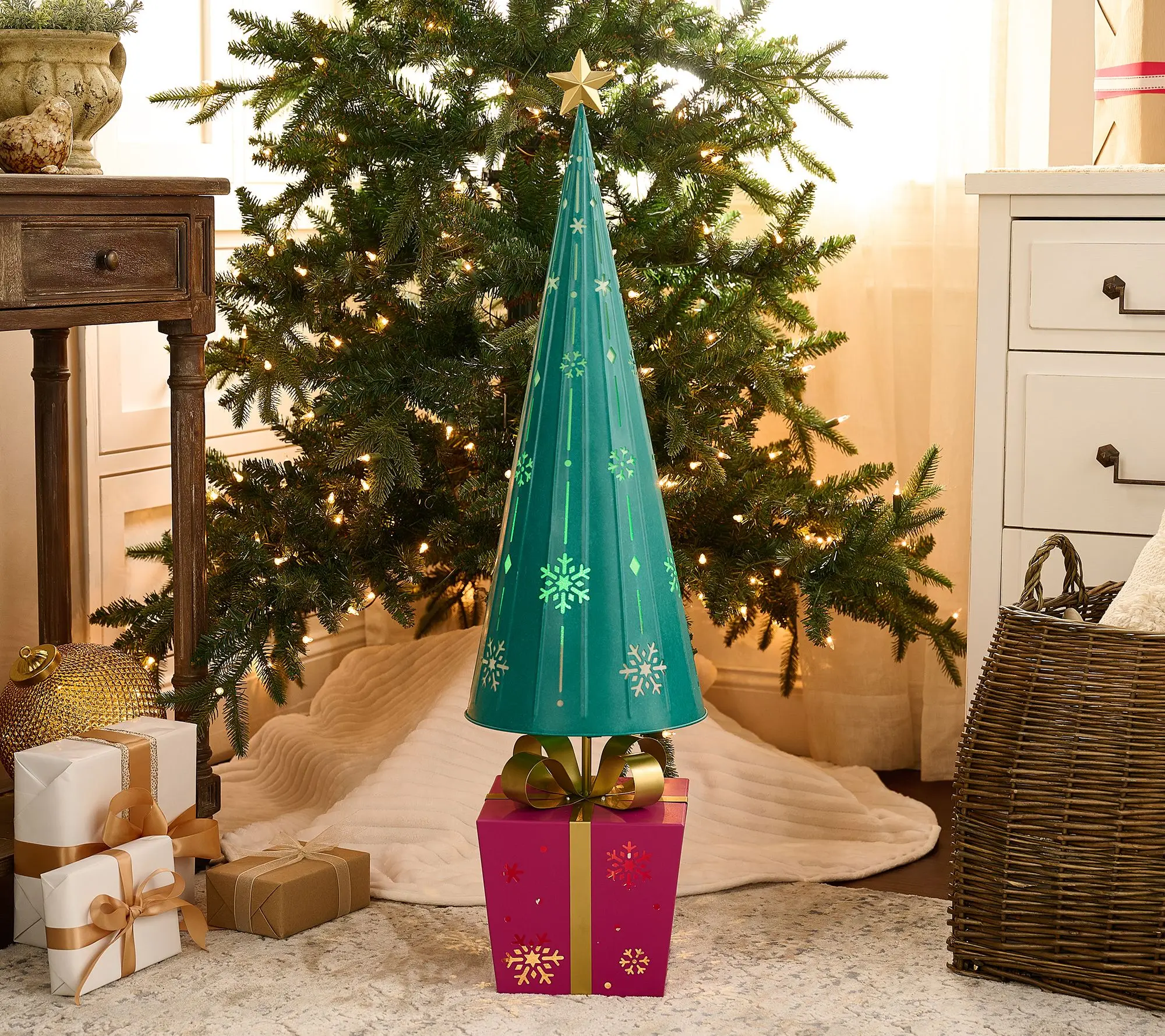 Kringle Express 38" Oversize Lit Decorative Tree with Presents Kringle Express 38" Oversize Lit Decorative Tree with Presents