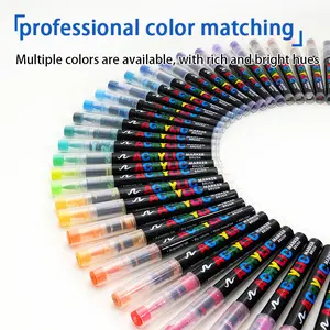 12-168 Acrylic Markers, Art Marker Set, Fresh Natural Style, Smooth Delicate Brushstrokes, Ideal for Teenagers & Illustrators, Room Decoration