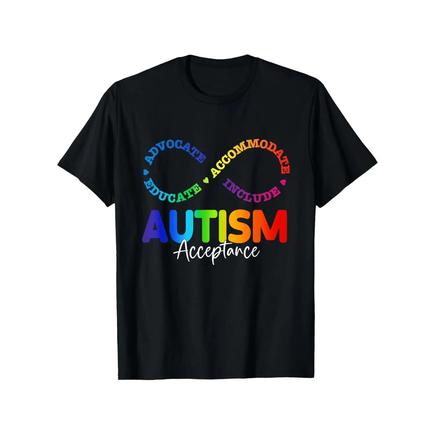 Autism Awareness Shirt Featuring Infinity Symbol and Acceptance Design for Advocacy Communication and Inclusion Comfortable Cotton Unisex Tee for Holidays