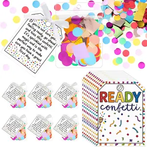 24/36 Sets Back to School Ready Confetti Celebration Kit with Cards and Packing Confetti First Day of School Teacher Appreciation Gifts for Kids Students Teachers Classroom Party Favors Decorations