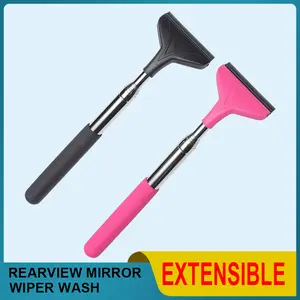 Car Window Mini Squeegee, Portable Tiny Car Side Mirror Squeegee Retractable Car Windshield Wiper to 39.5 in Windshield Squeegee for Car Windows Universal Car Cleaner Tool Accessories