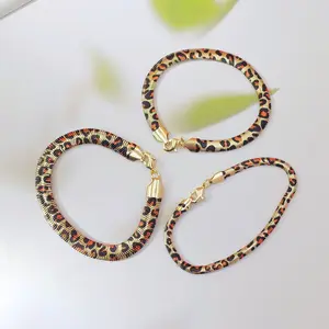 Maillard Style 2026 Leopard Print Snake Chain Bracelet for Women Fashion Jewelry Daily Wear Accessories Trendy New Styles Gifts