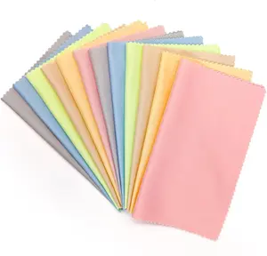 Assorted Colors Microfiber Cleaning Cloths - 6" x 7" Microfiber Glasses Cloth - Great for Cleaning Eyeglasses, Cell Phones, Screens, Lenses, Glasses and All Delicate Surface (12 Pack Multi-Color)