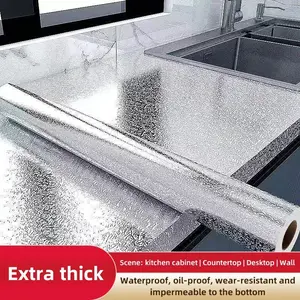 Thickened kitchen oil-proof stickers, high temperature resistant, waterproof and moisture-proof, suitable for kitchen cabinets, wallpaper, stovetops, and countertops. (Aluminum foil paper),summervibes