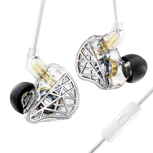 CCZ NC02 Wired Earphones for Gaming, Detachable Electronic Headset, High Quality OFC Audio Cable, Memory Earhook for Stable Wearing and Lock Noise, Electronic/Metal/POP/Rock/Classical