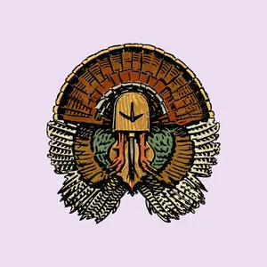 Turkey Hunting Sticker, Wild Turkey Decal, Vintage Feather Fan Hunting Vinyl Sticker for Hunter Truck Gear Outdoor