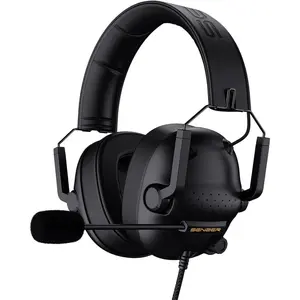 Surround Sound Pro Gaming Headset with Noise Cancelling Microphone-Soft Memory Foam Padding-Portable Foldable Headphones For PC,PS4,PS5,Xbox One,Switch-Black