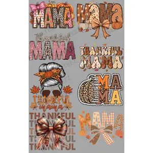 THANKFUL MAMA (1) PREMADE DRAFT GANGSHEET  - 22X36  DTF TRANSFERS - DIRECT TO FILM