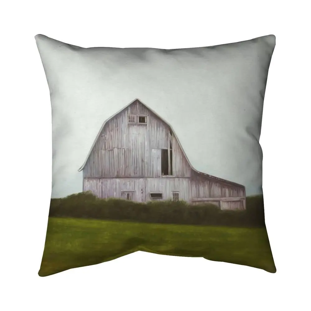 Begin Home Decor 5541-1616-AR3 16x16 in. Rustic Barn Comfy Decorative Pillow - Creative Cushion for Sofa, Living Room Cozy Accent, Comfy Cushions, Creative Decorative Cushion