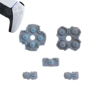 1 Set  Conductive Rubber Pads Replacement for  5 PS5 Controller Parts for BDM-010 DualSense 5 L1 R1 L2 R2 Adhesive Button Changing Keypad Repair Replacement Part Tool Kit(1.0)