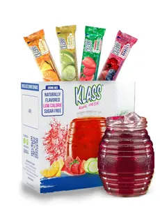 Klass Aguas Frescas | Drink Mix Variety Pack | Cucumber Limeade, Strawberry Watermelon, Hibiscus Berries & Pineapple Tangerine | Sugar Free On-The-Go Packets (40 Count Powder Stick Packs)