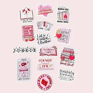 Spicy Smut Book Stickers | Bookish Merch | self adhesive decal | Handmade, Durable | Decorative gift for book lover woman