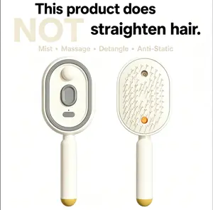 2026 Viral Lazy Hair Care Electric Steam Brush, Rechargeable Detangling Hair Brush with Nano Mist, Scalp Massager Steam Hair Brush, Anti-Frizz, Nourishing, Anti-Static, Portable Hair Styling Tool for Morning Routine