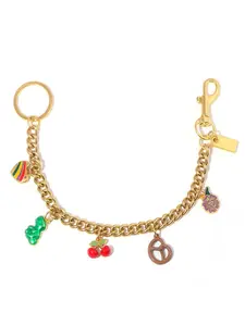 Cute Cherry & Cookie & Flower & Dragon Design Keychain, Fashionable Keychain for Women & Girls, Trendy All-match Keychain for Birthday Gift, Stylish Keychain