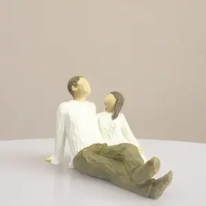 Father & Daughter Bond Resin Statue, Sculpture, Handcrafted Figurine, Home Decor, Ideal for Living Room, Study, Or Bedroom Display