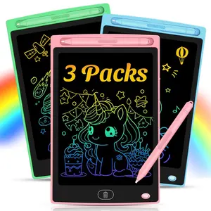 LCD Writing Tablet,8.5 Inch 3 Pack Electronic Writing Drawing Pads Doodle Board Gift Travel Toys for Toddler Kids Boys Girls,Birthday Gift