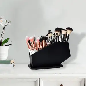 Halloween Coffin Makeup Brush Storage Box, Gothic Wooden Craft Desktop Organizer, Dark Style Gift, Halloween Decorations, Cosmetic Storage Box, Makeup Brush Holder