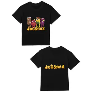 Bugsnax02 Teen's T-Shirts Round Neck Short Sleeve Shirts Gifts For Boys & Girls Spring & Summer Gifts For Anime Fans